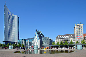 Augustusplatz mit Universität und City Hochhaus. Foto: Andreas Schmidt