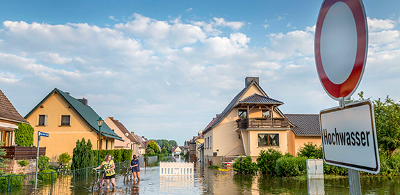 Hochwasser in Barby an der Elbe am 11.06.2013. Foto: André Künzelmann/UFZ