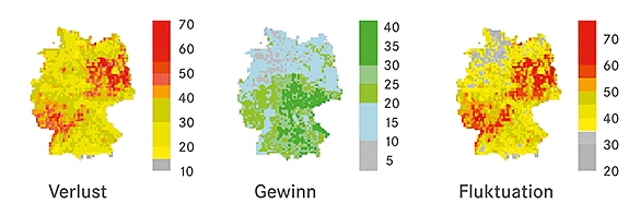 Computermodelle ermöglichen Aussagen über die zukünftigen Verbreitungsgebiete von Pflanzenarten. Quelle: verändert nach Pompe et al. 2008. Biology Letters.