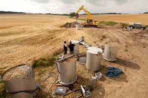 Installation Lysimeter ( Photo: Künzelmann/UFZ) Installation Lysimeter ( Photo: Künzelmann/UFZ)