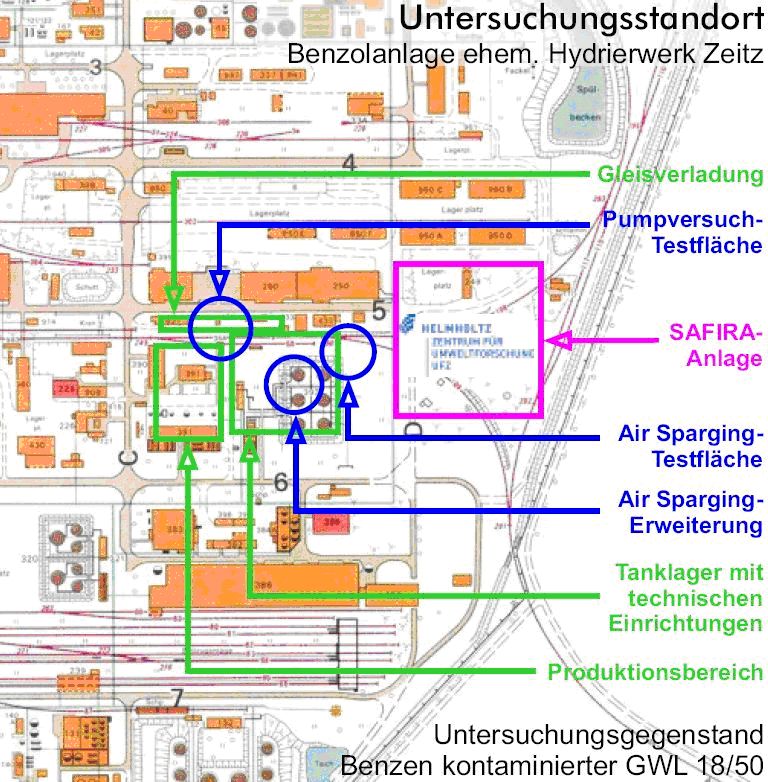 Lageplan  des Untersuchungsbebietes