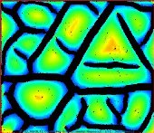 simulated crack patten using a spring-mode
