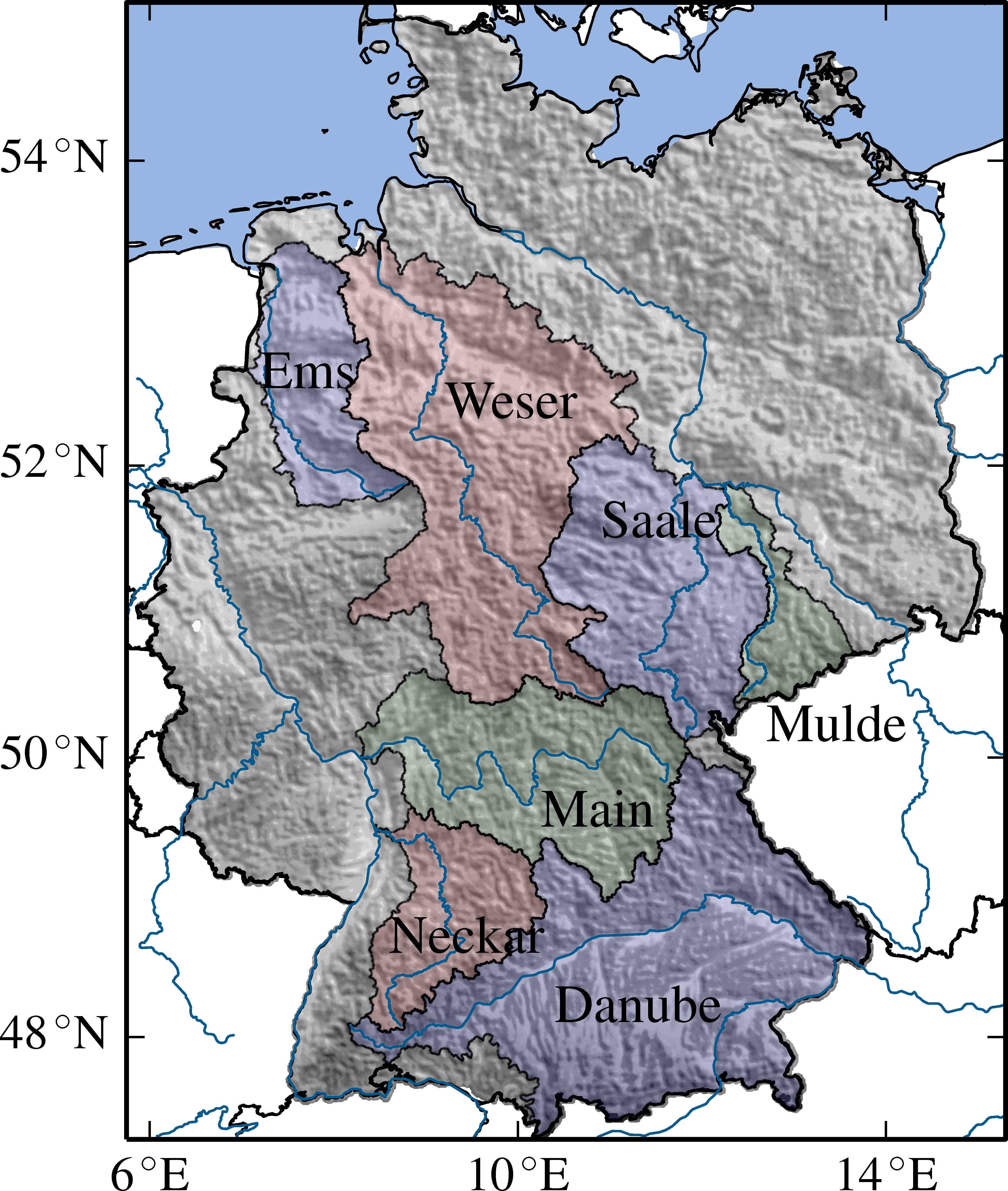 Major German River Basins Major German River Basins