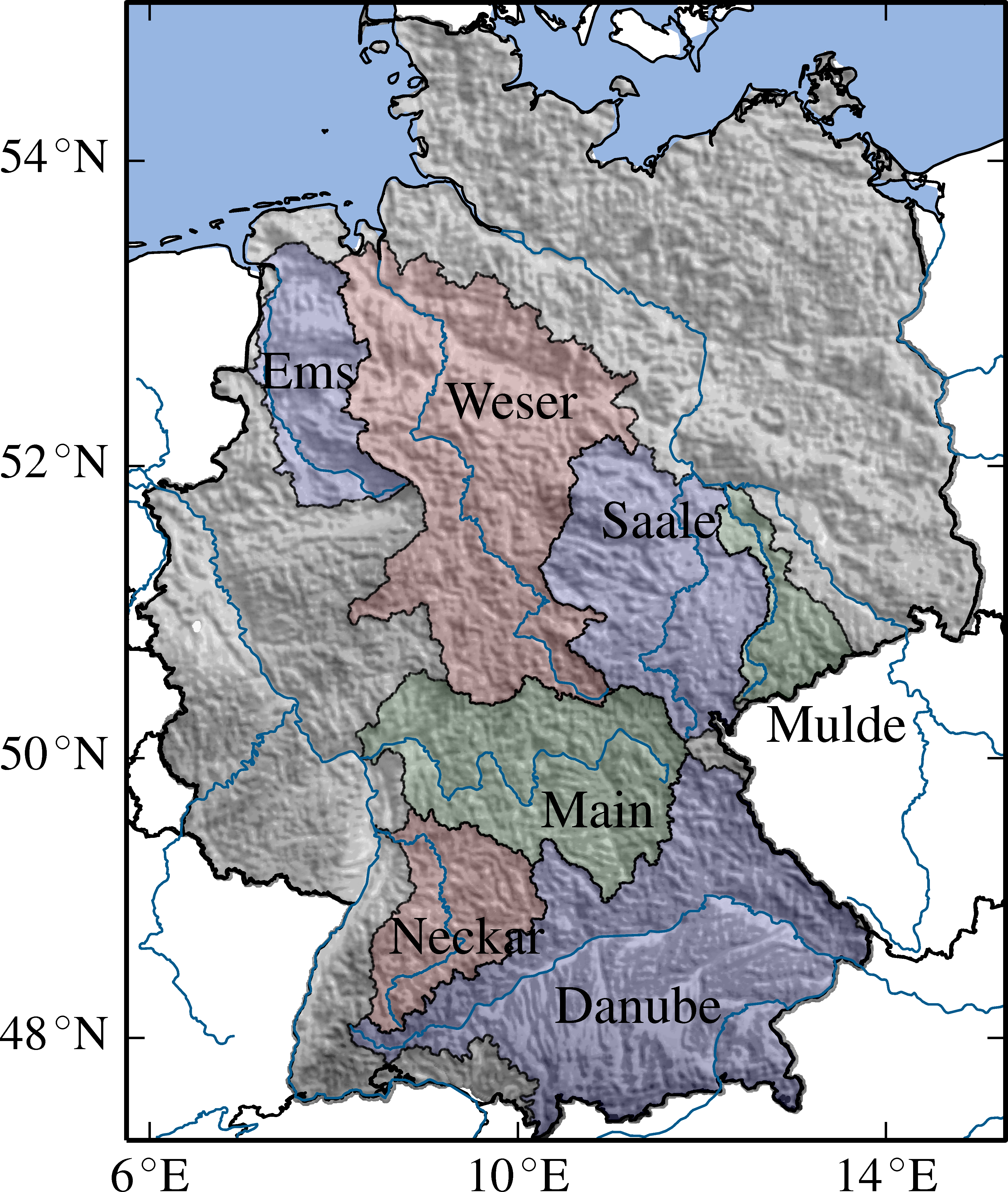 Major German River Basins