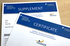 HIGRADE Certificate and Supplement. Photo: Silvia Voigt