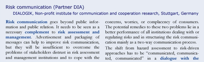 Risk communication 1