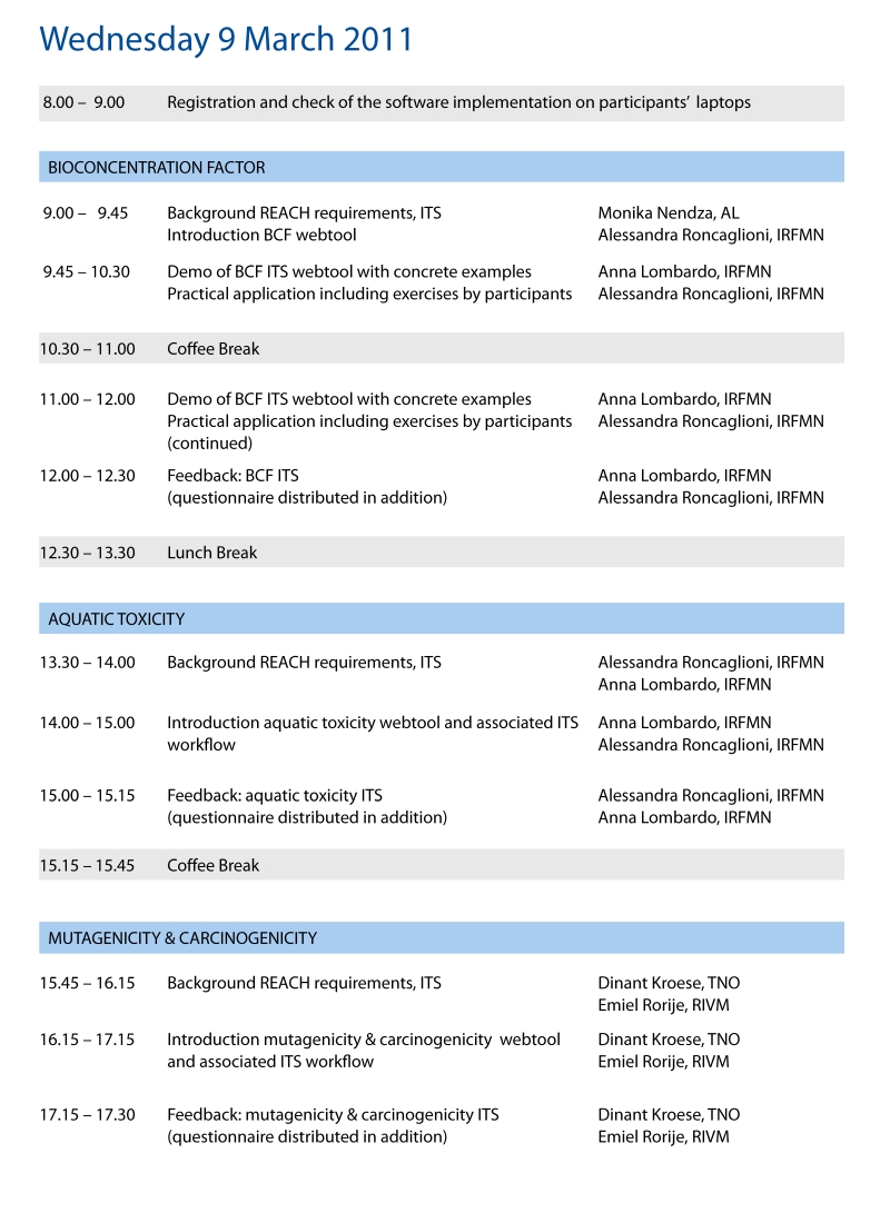 OSIRIS ITS Stakeholder Workshop programme 2 OSIRIS ITS Stakeholder Workshop programme 2