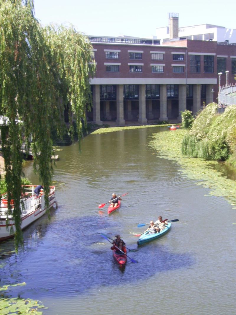 Recultivated water landscape in Plagwitz