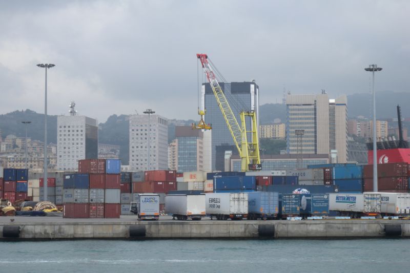 Genoa's industrial harbour