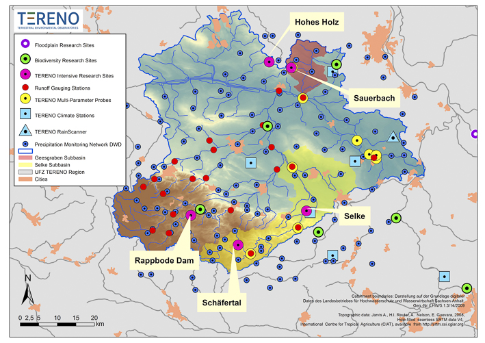 Map Hydrological Observatory Bode