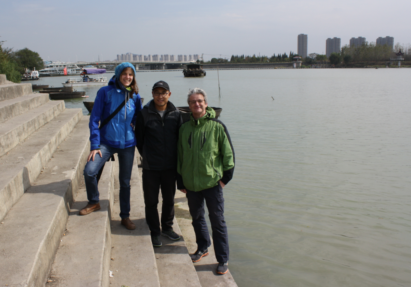 Visiting the buoy deployment site at Lake Chaohu