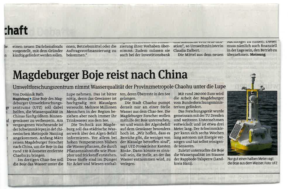 Magdeburger Boje reist nach China