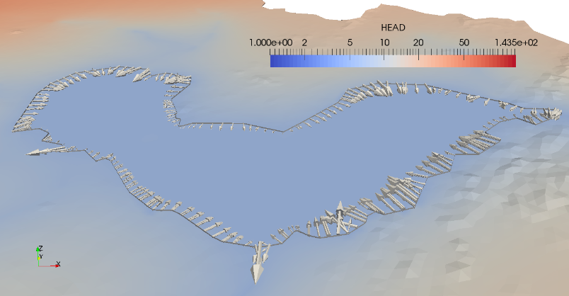 The groundwater flux into Chaohu Lake