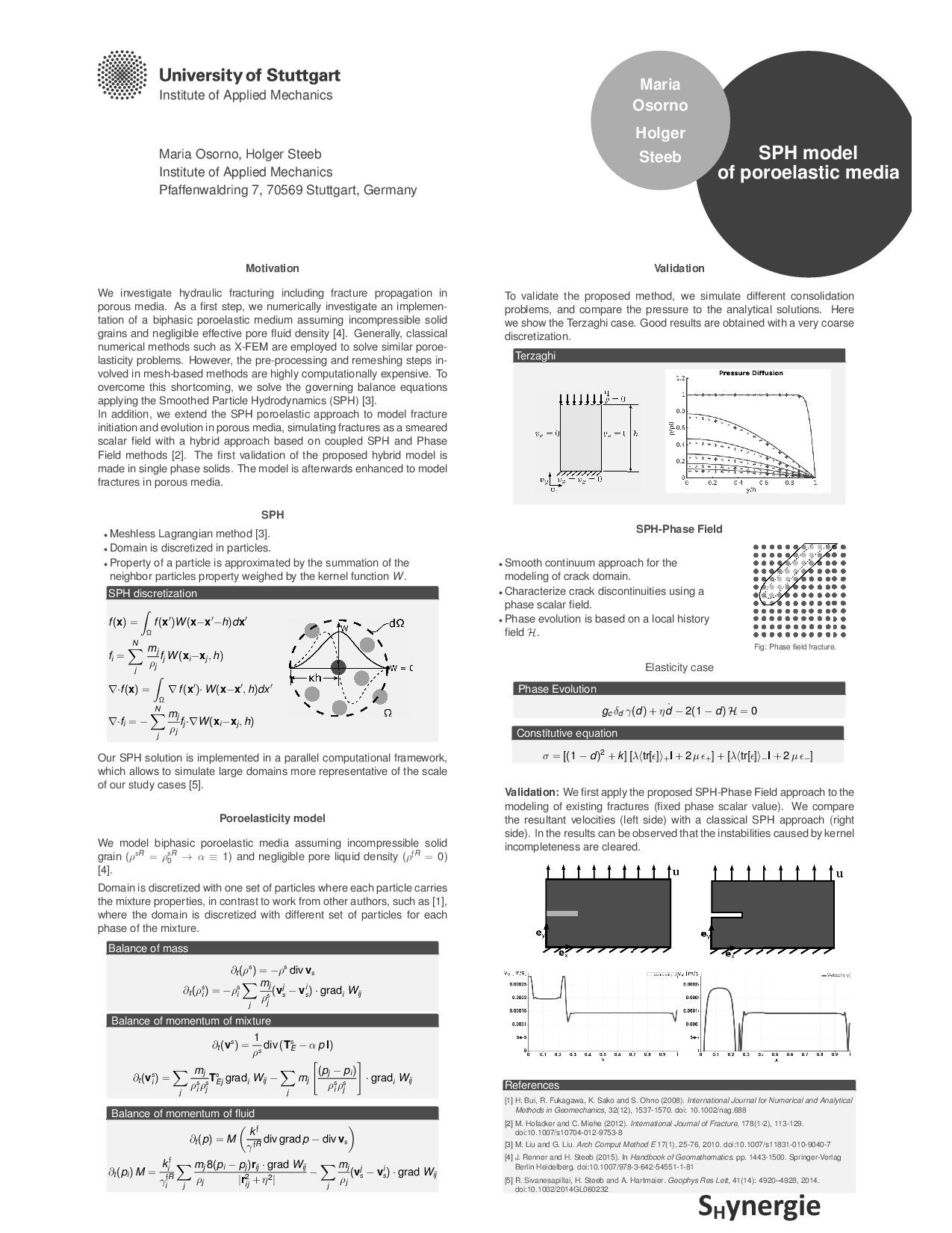 SPH model of poroelastic media