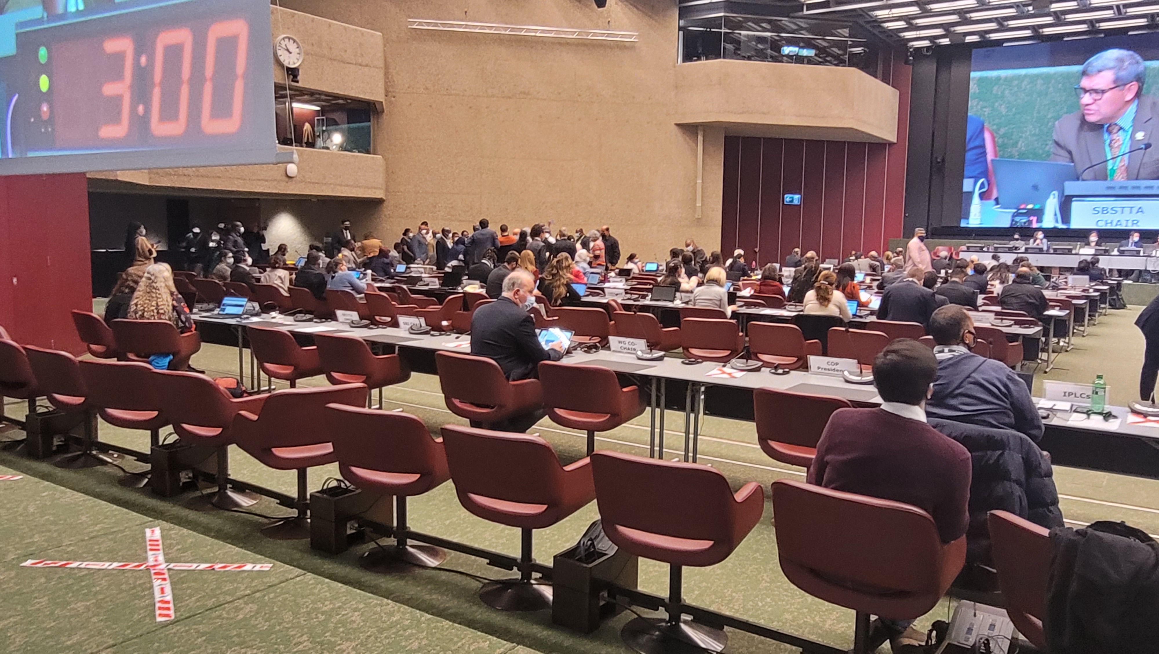 Sitzungssaal bei den CBD-Verhandlungen in Genf