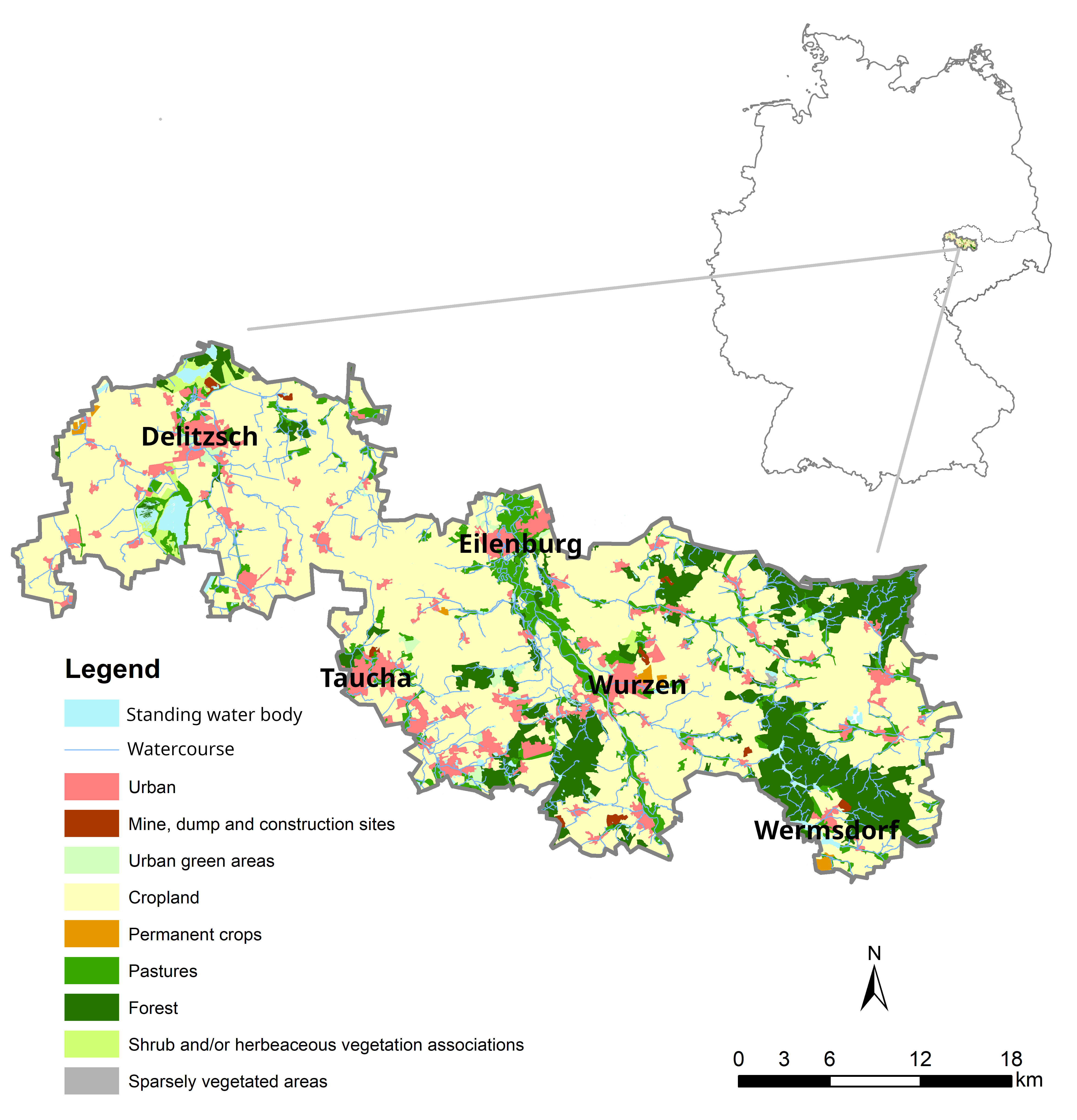 Case study region North-West Saxony