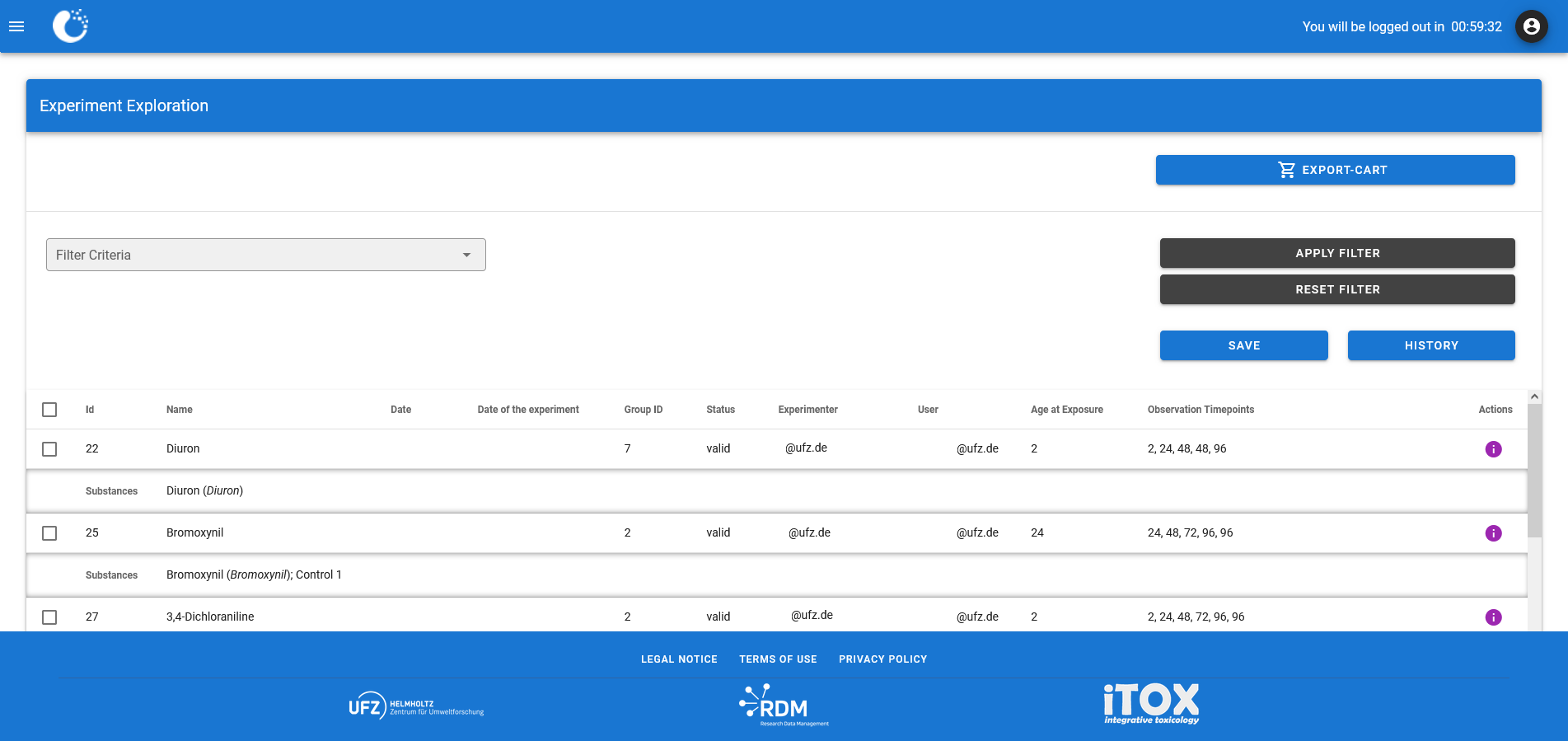 Data export