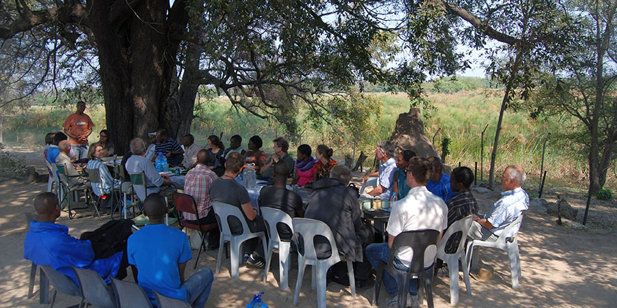 Stakeholder-Meeting im Projekt The Future Okavango  in Afrika Foto: TFO